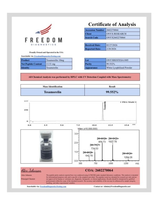 Screenshot Tesamorelin 10mg